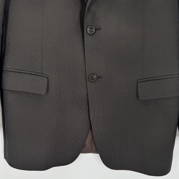 Z ZEGNA Dark Brown Gray 2 Button City Blazer Size 42R - Picture 5 of 12